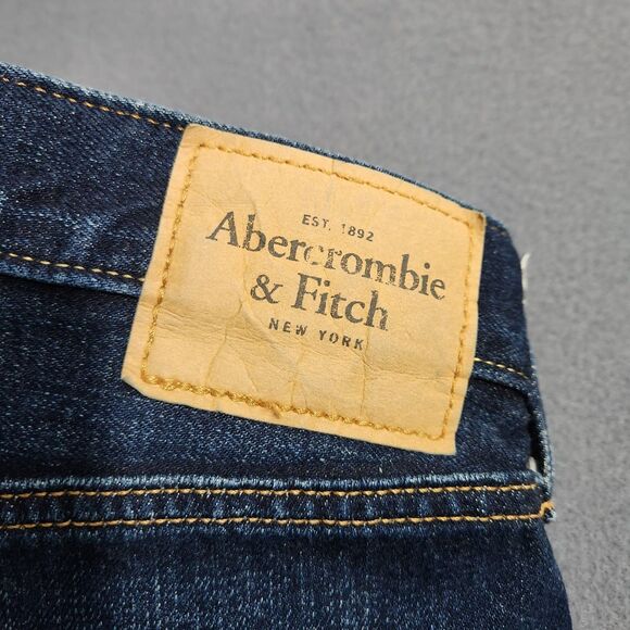 Abercrombie & Fitch Men 30X34 (31X33) Dark Wash Straight Leg Jeans - Picture 5 of 13
